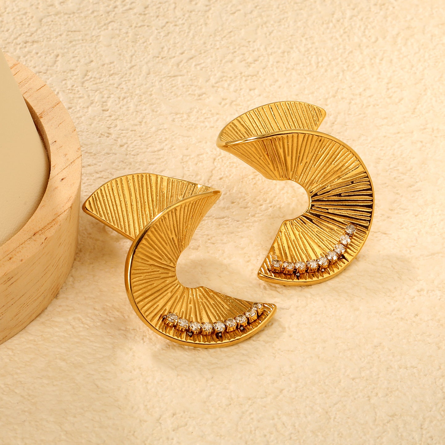 Wholesale Stainless Steel Statement Spiral Earrings | Retro Bulk