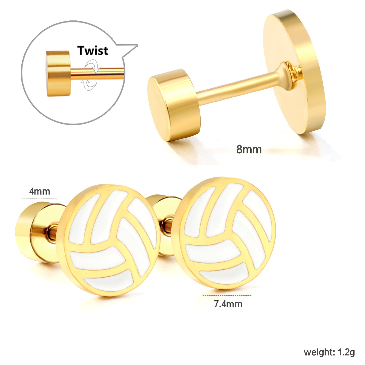 Wholesale 18K Gold Snowflake Stud Earrings Sparkling Style