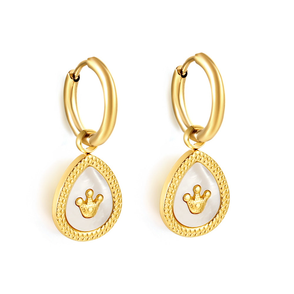 Bulk 18K Gold Textured Teardrop Hoop Earrings - Unique Design