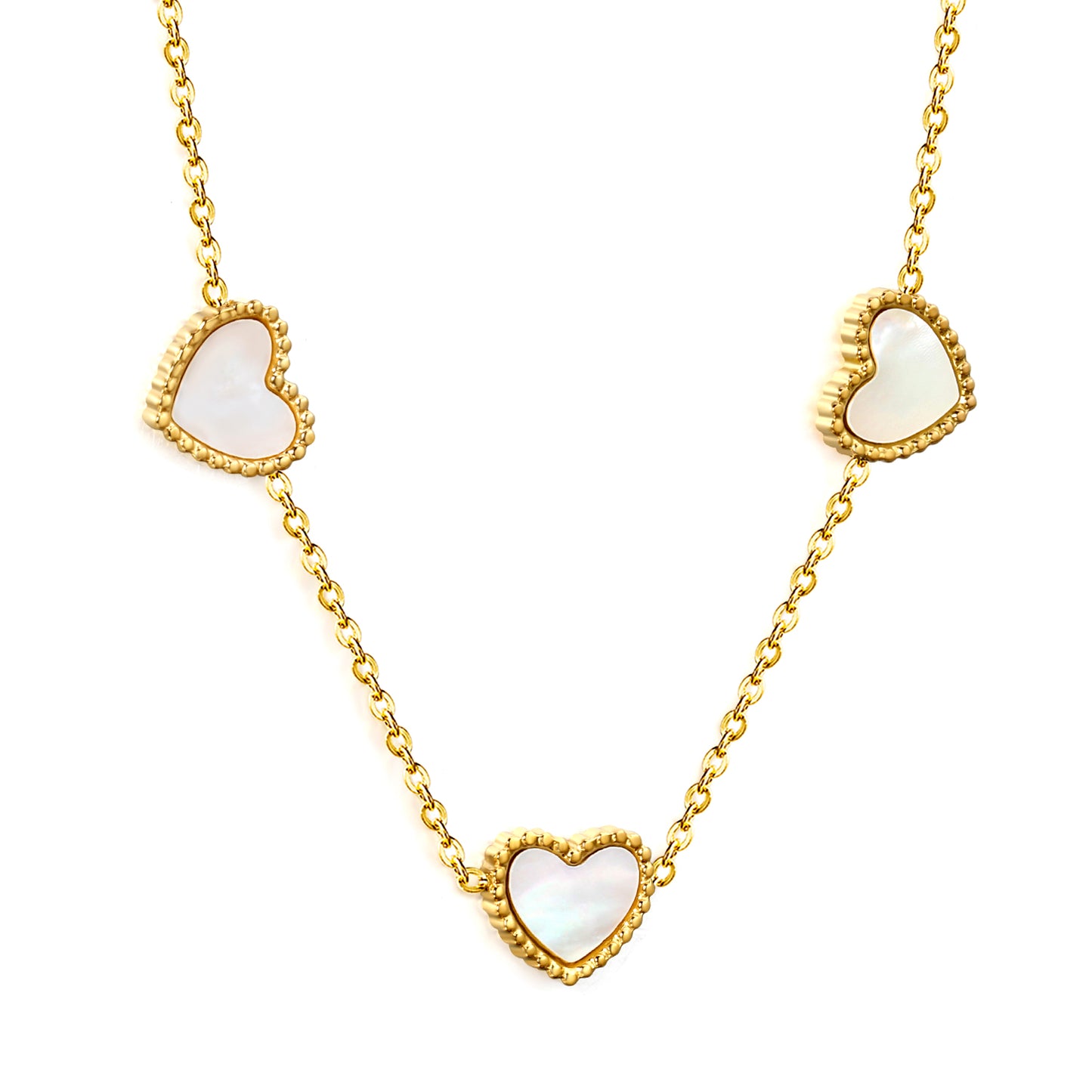 Bulk Gold Tone Heart Design Necklace Sweet Style