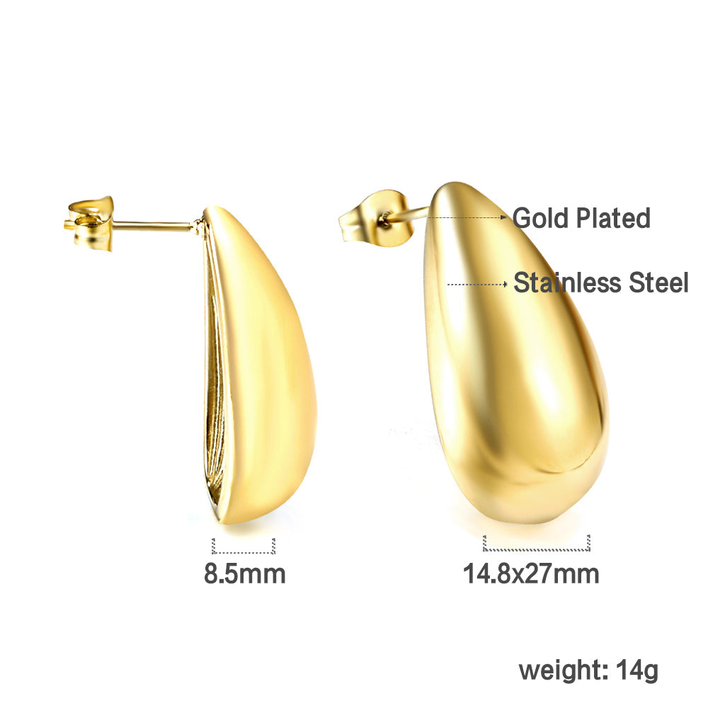 Wholesale 18K Gold Stylish and Modern Drop Earrings