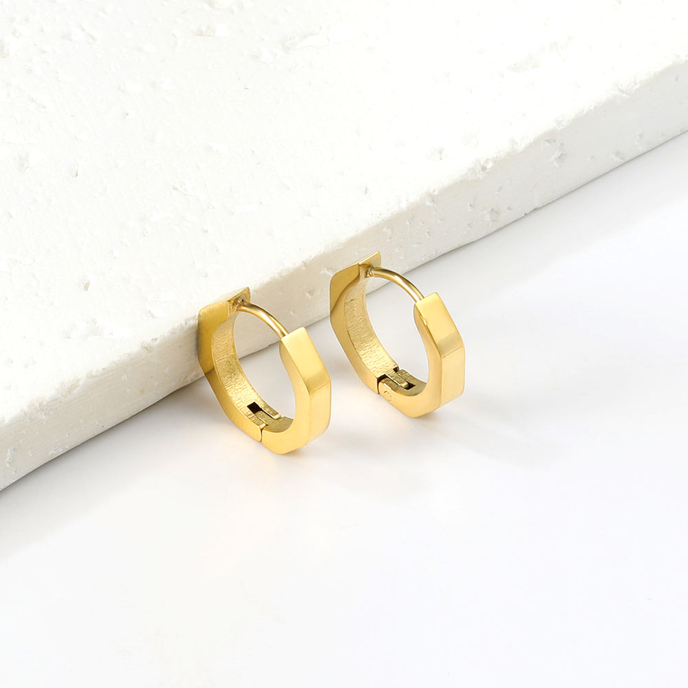 Wholesale Geometric Polygon Gold Earrings for Accessory Vendors