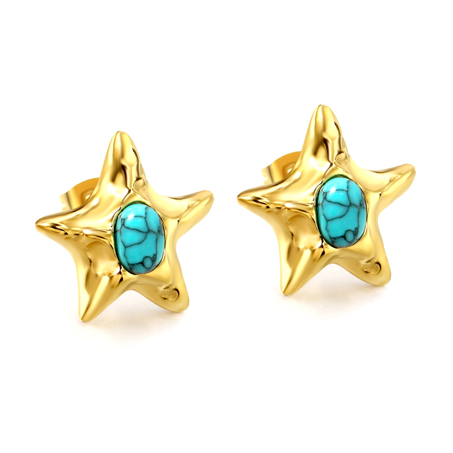 Bulk Star Shaped Turquoise Earrings Unique Design