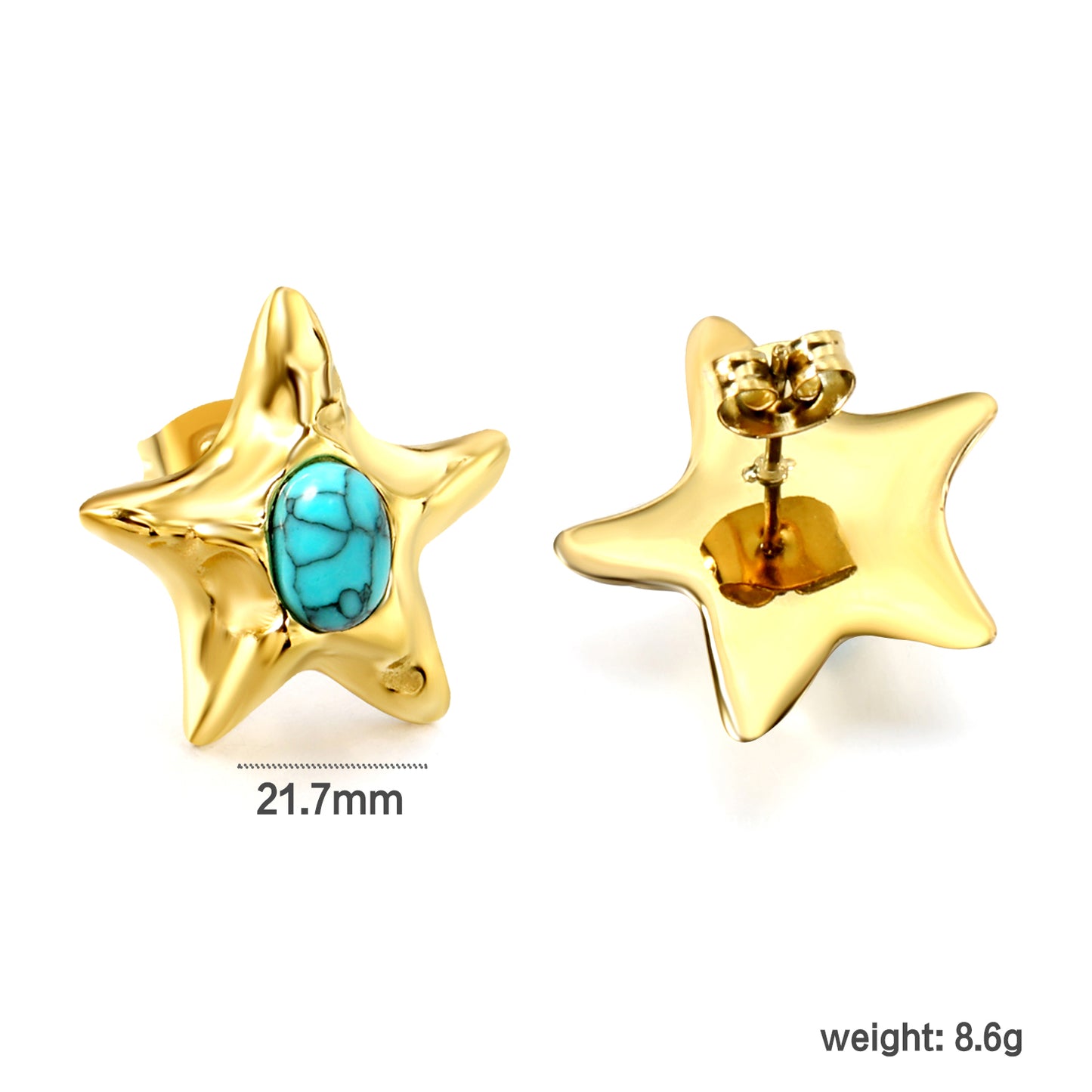 Bulk Star Shaped Turquoise Earrings Unique Design