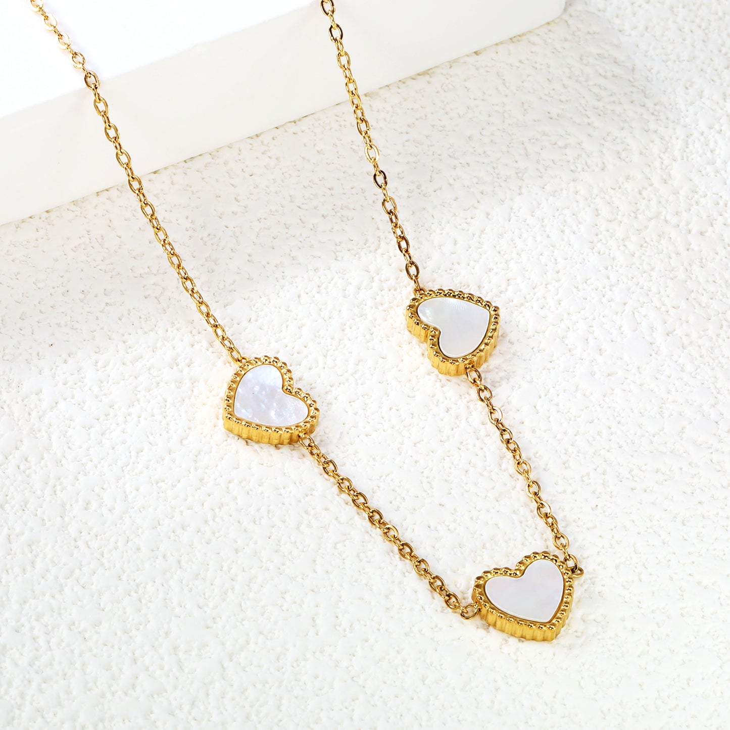 Bulk Gold Tone Heart Design Necklace Sweet Style