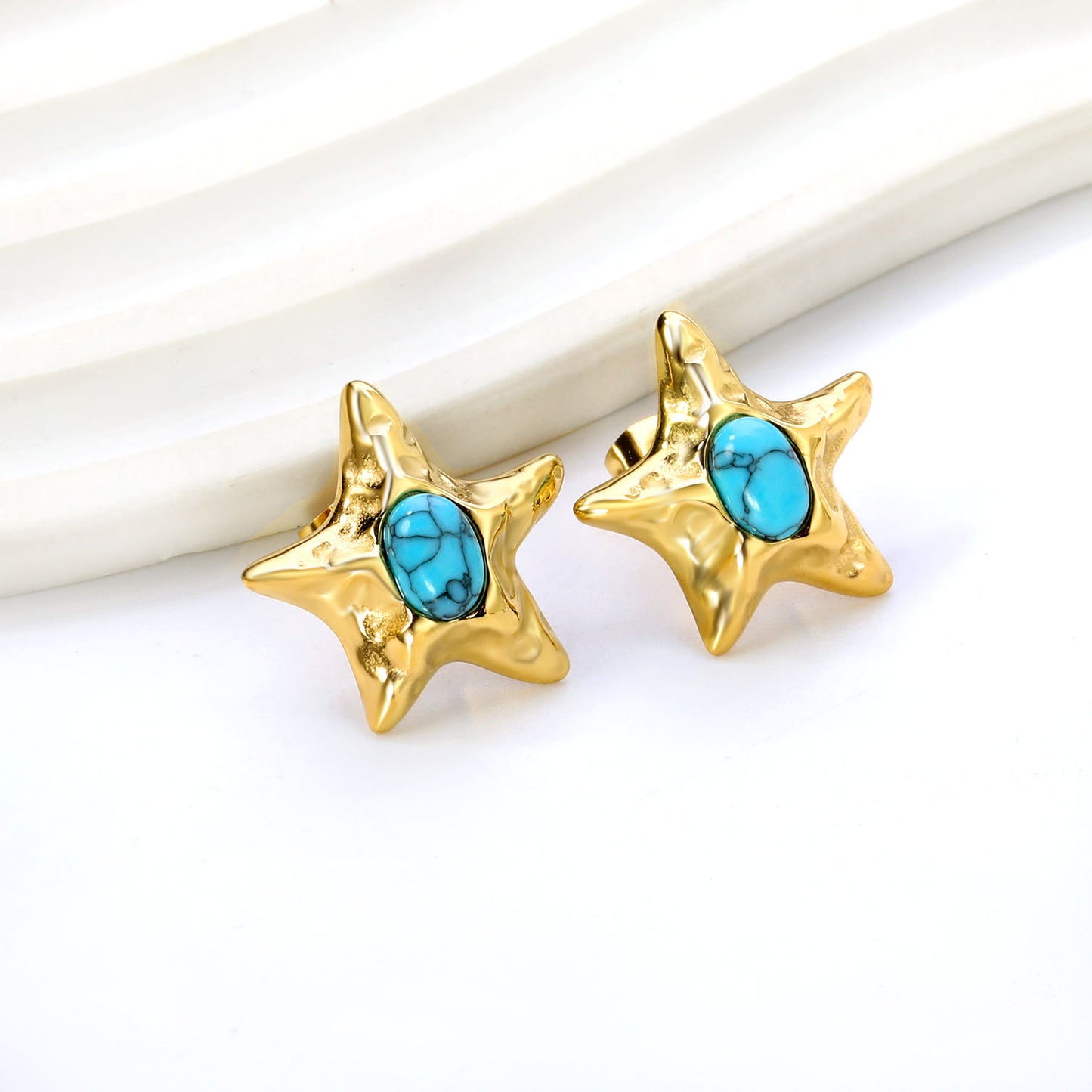 Bulk Star Shaped Turquoise Earrings Unique Design