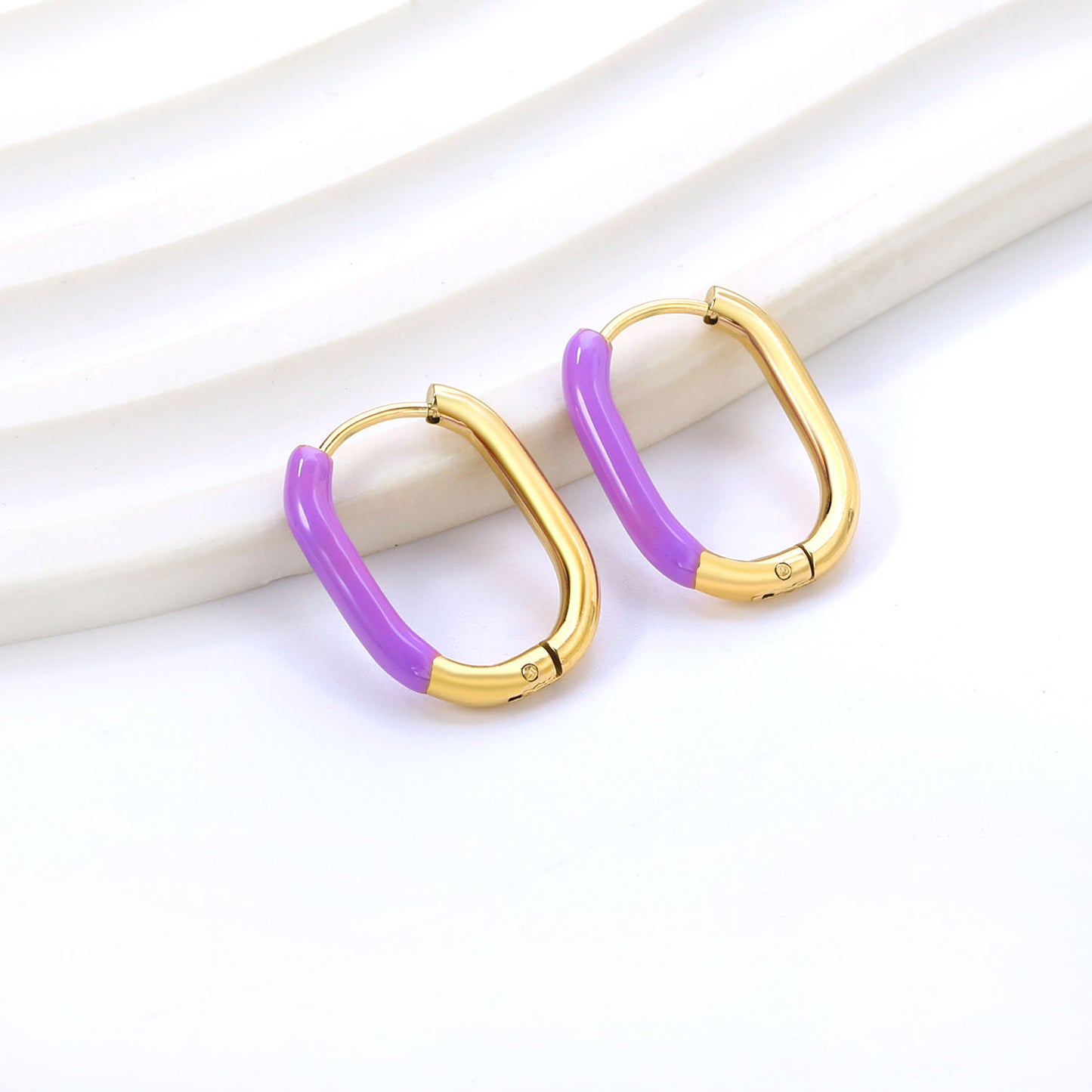 Wholesale Multicolor - Decorated Gold Hoop Earrings for Fashion Retailers