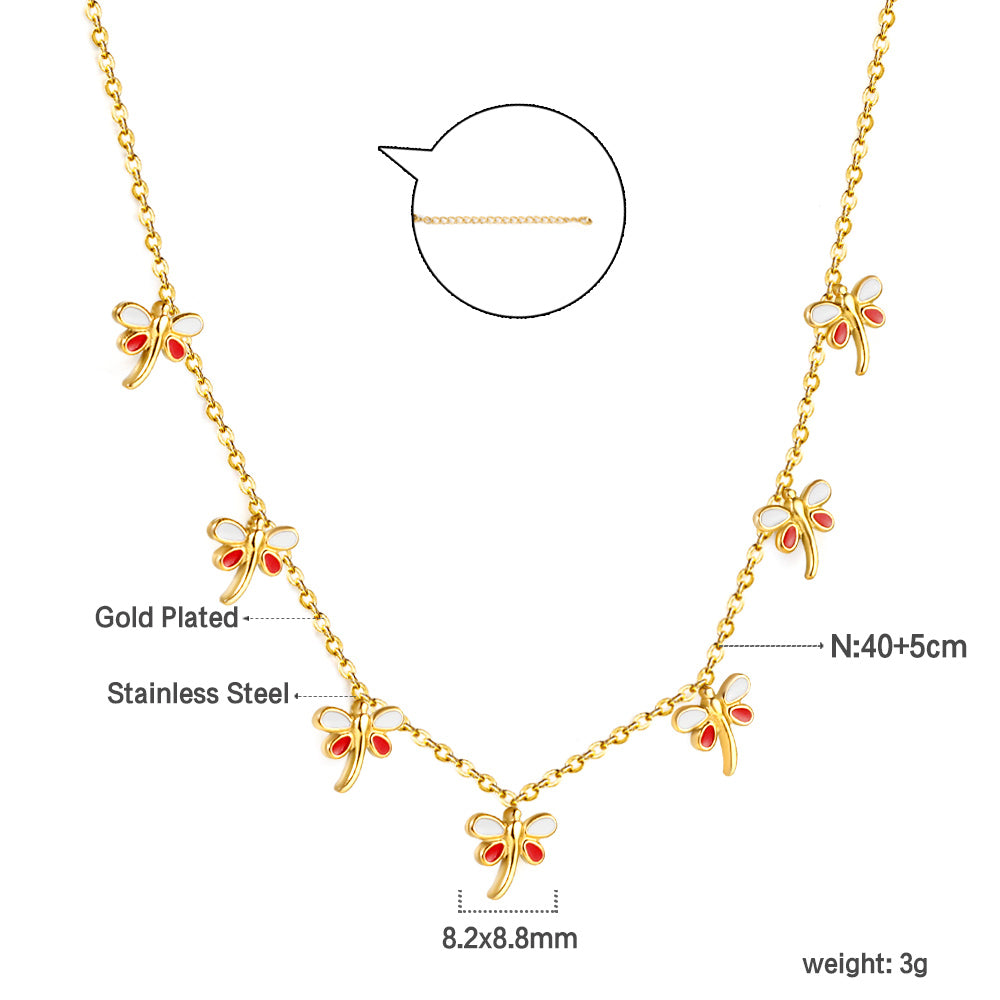 Wholesale Gold Tone Small Flower Decor Necklace Delicate Bloom