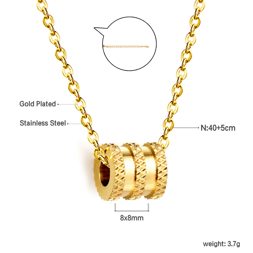 Bulk Double ring Necklace Retro Elegant Style
