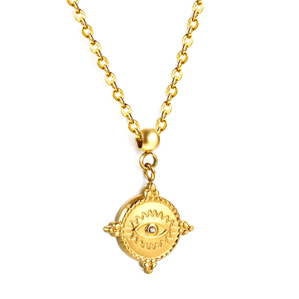 Bulk Circular Patterned Necklace Retro Mysterious Style