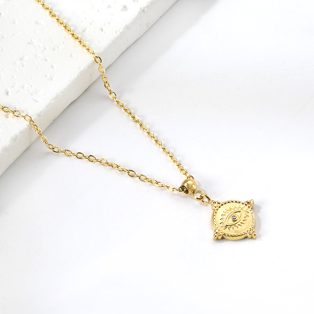 Bulk Circular Patterned Necklace Retro Mysterious Style