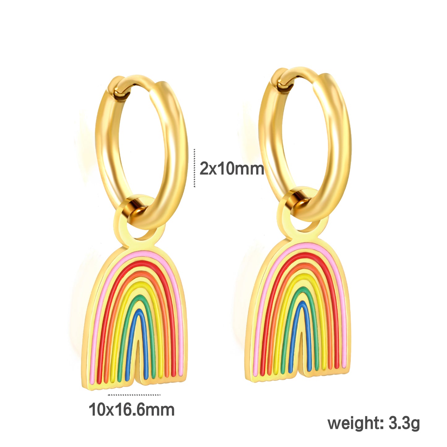 Bulk Rainbow Hoop Earrings Joyful Spectrum