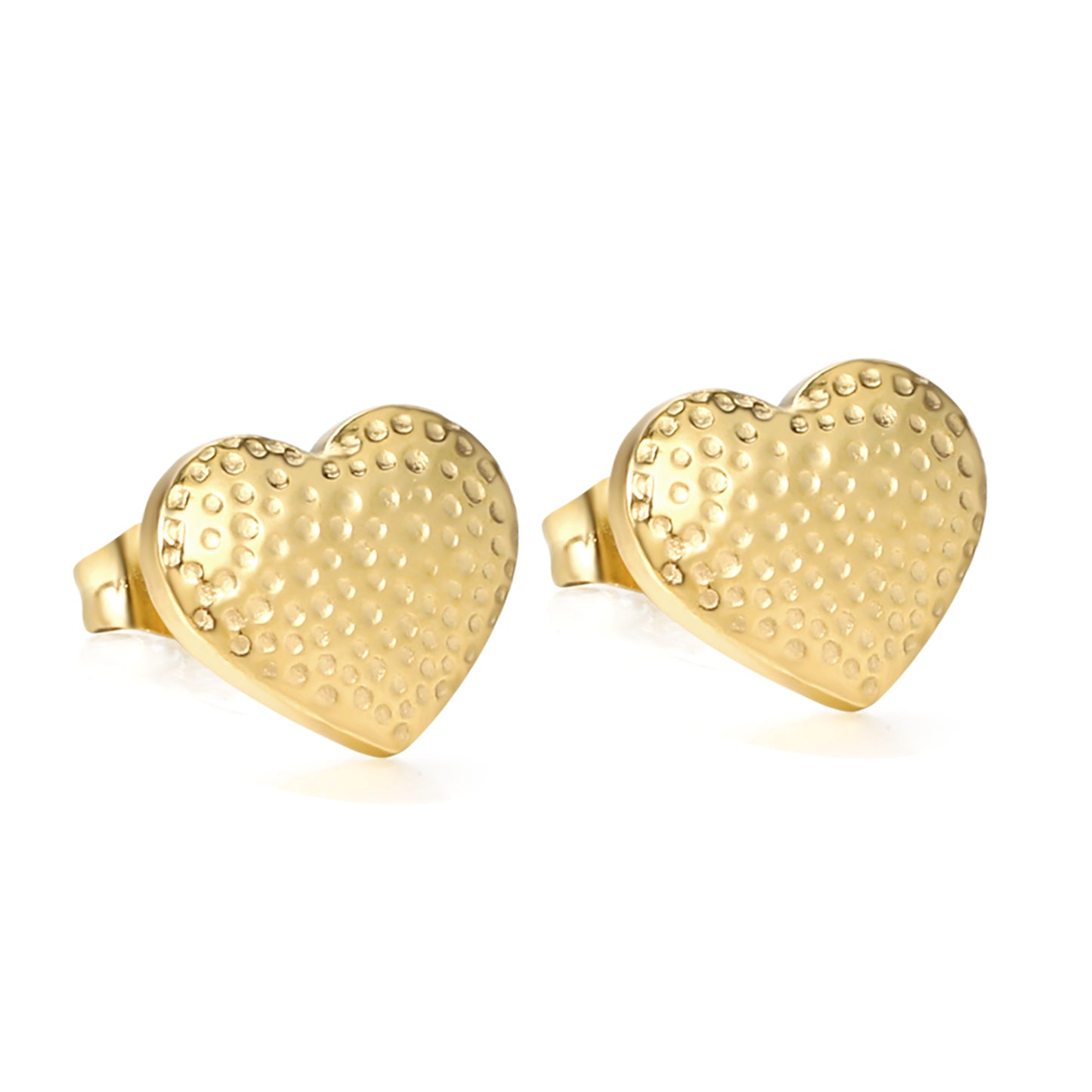 Bulk 18k Gold Heart Shaped Earrings Romantic Feel