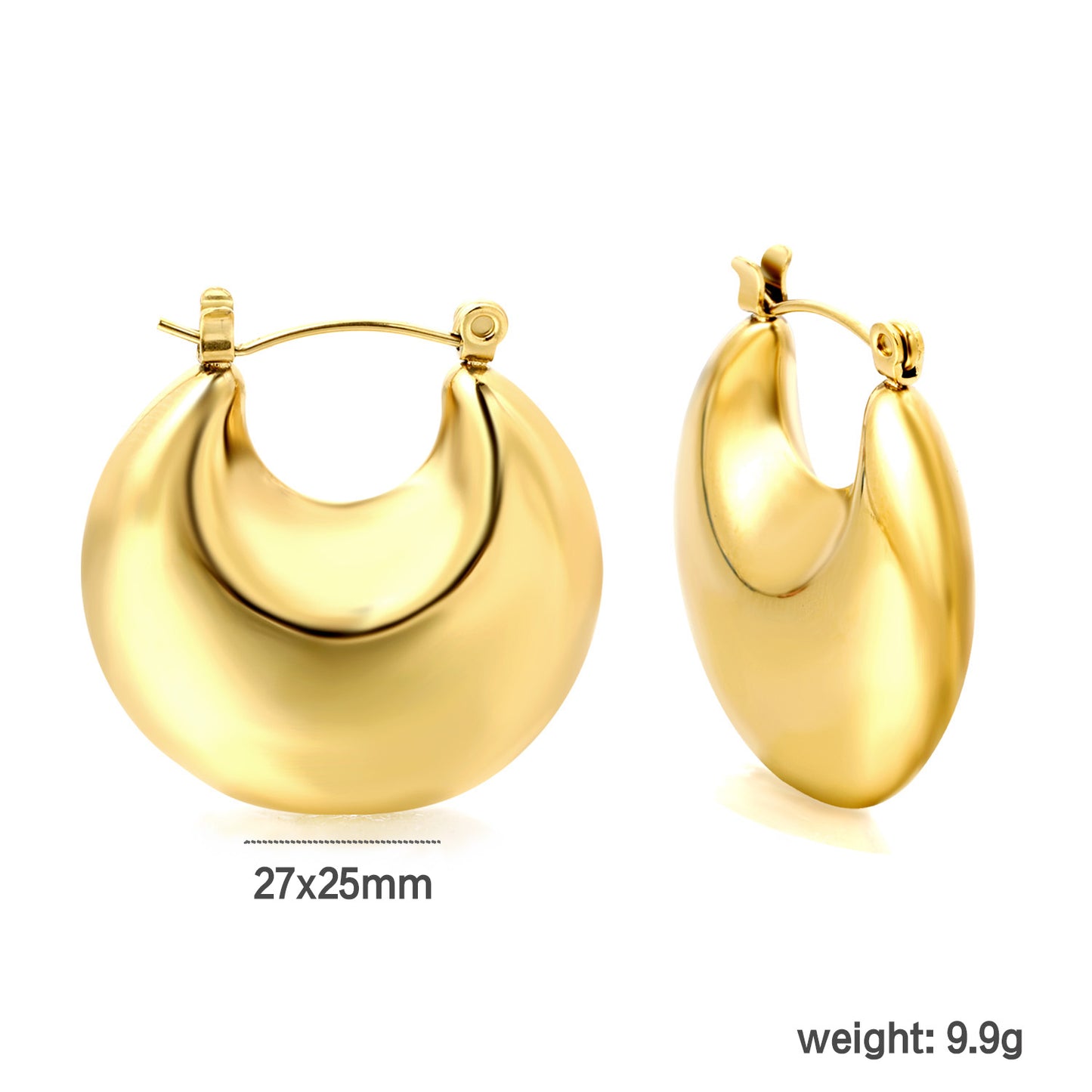 Wholesale Hollow - Patterned Gold U - shaped Earrings for Accessory Vendors