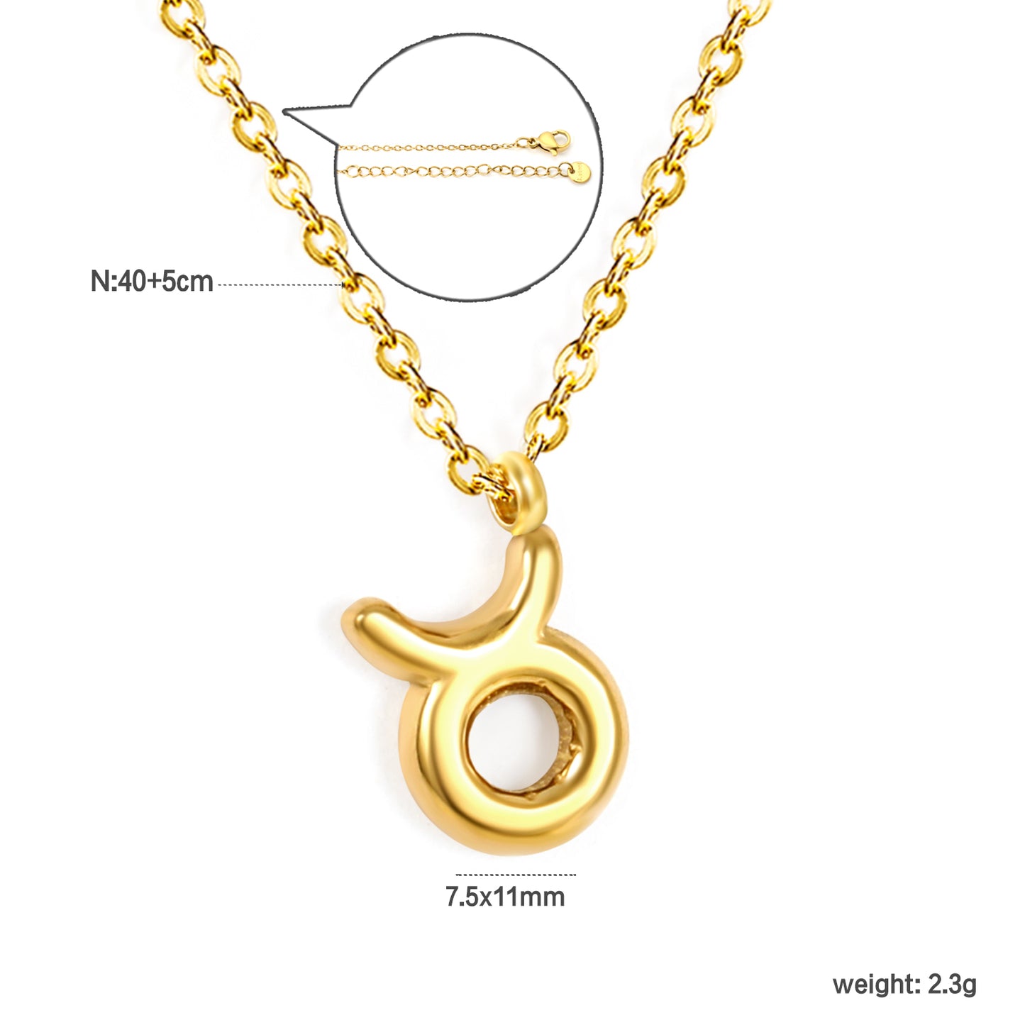 Wholesale 18K Gold Plated Zodiac Sign Necklace Astrological Symbol Pendant Delicate Chain Celestial Luxury