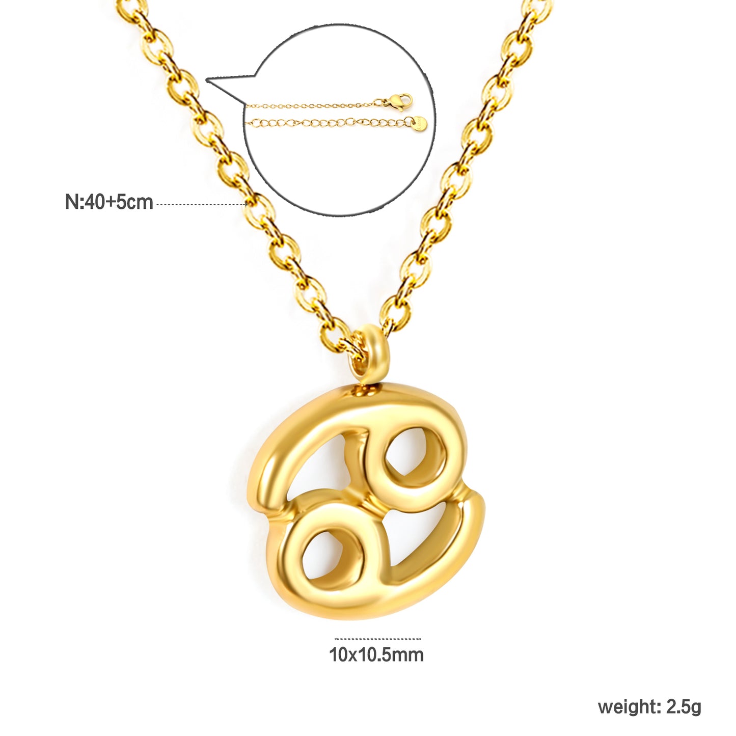 Wholesale 18K Gold Plated Zodiac Sign Necklace Astrological Symbol Pendant Delicate Chain Celestial Luxury