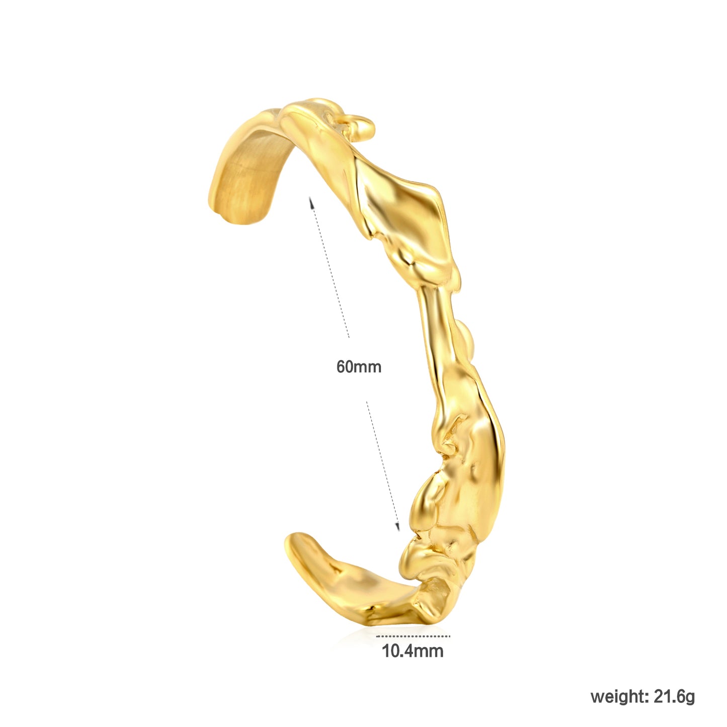 Wholesale Stainless Steel Sophisticated Thick Bangle Bracelet