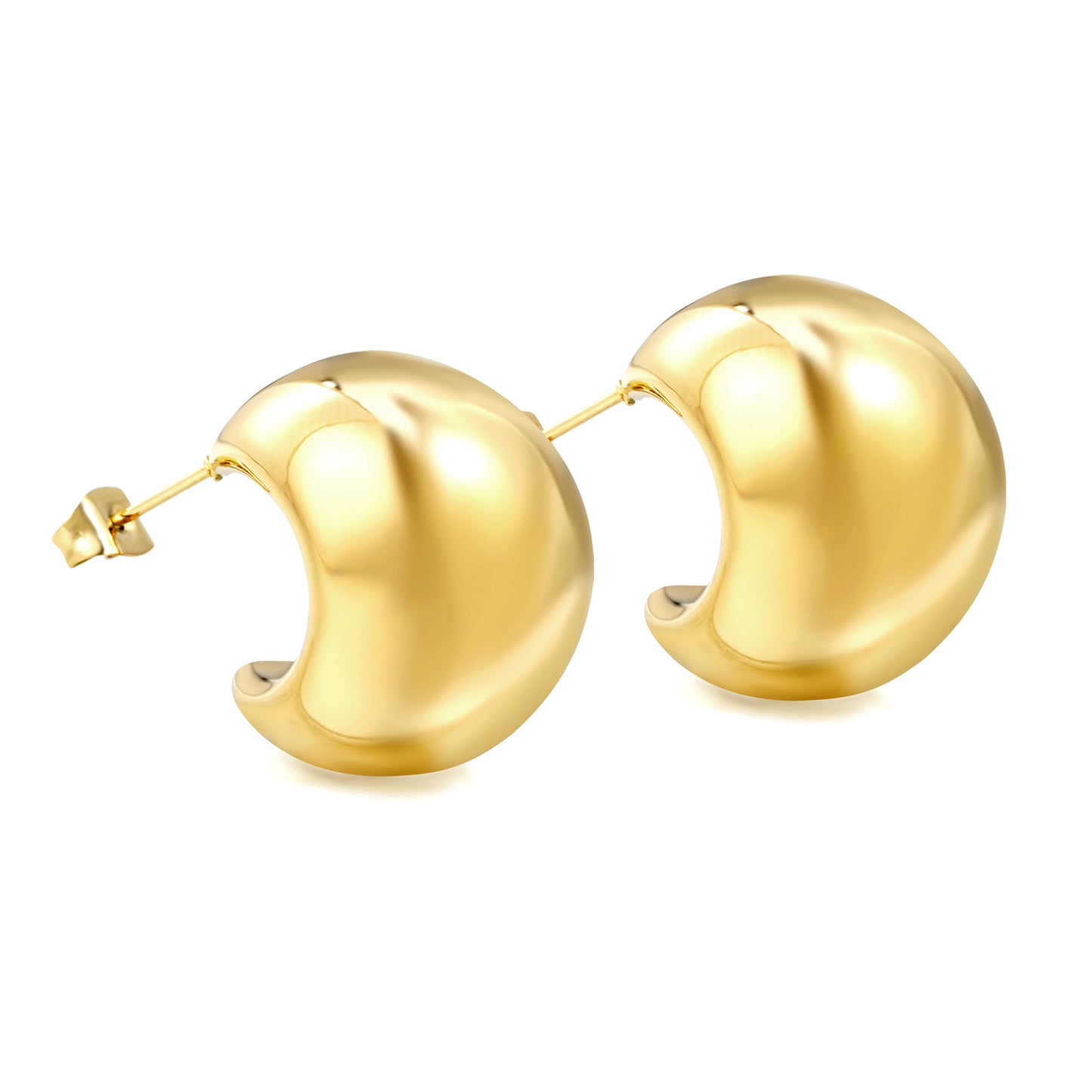 Wholesale 18K Gold Crescent Shaped Earrings Mysterious Style