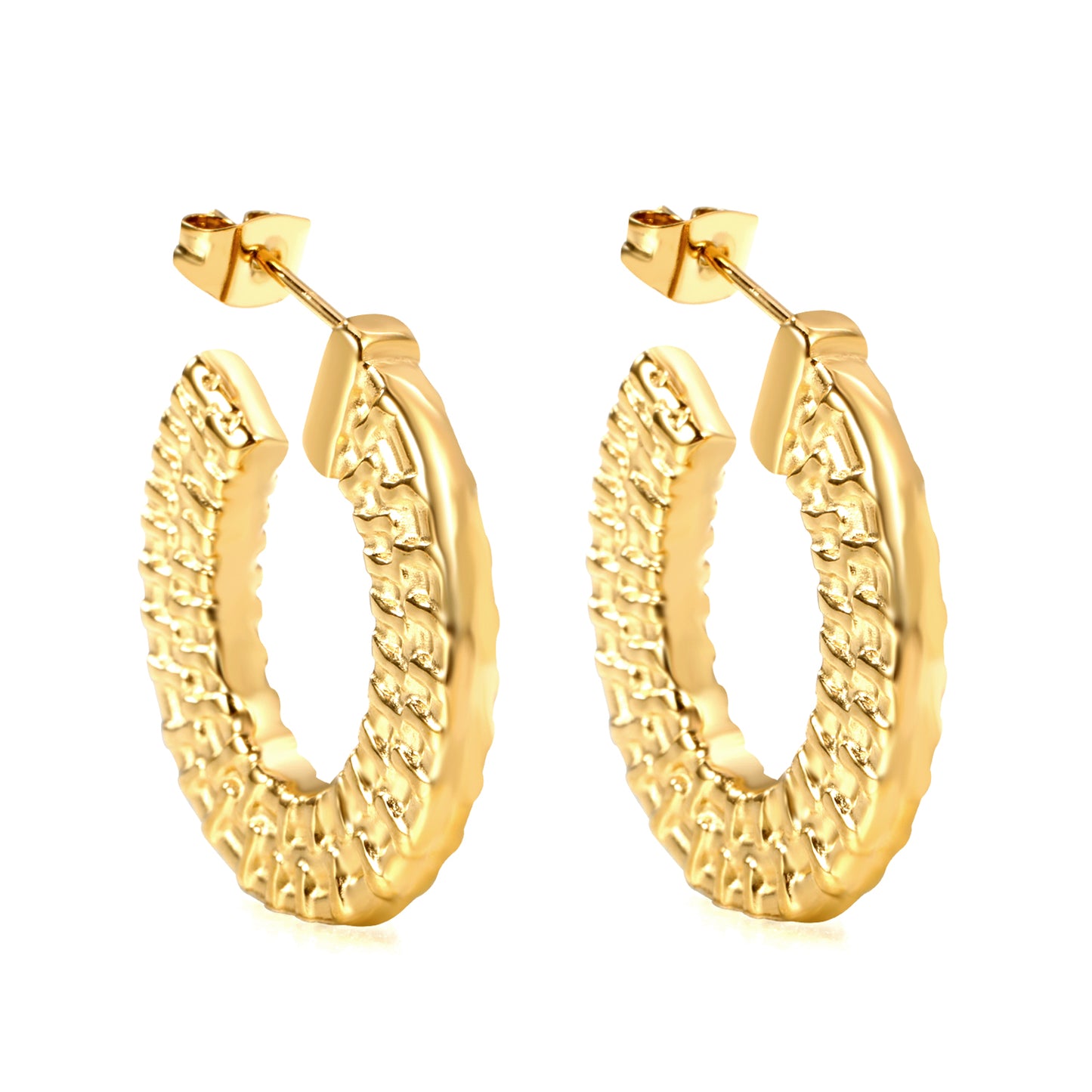 Wholesale Elegant Curved Gold Earrings for Jewelry Retailers