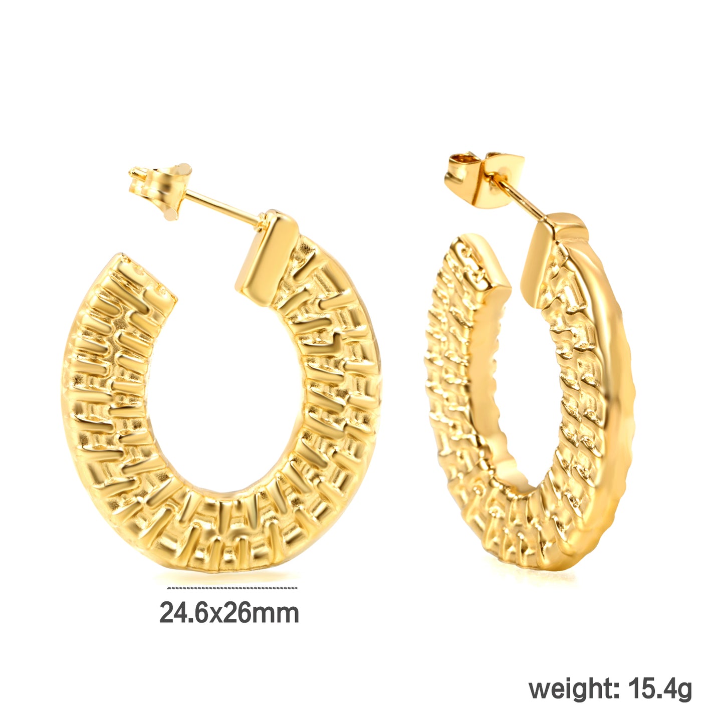 Wholesale Elegant Curved Gold Earrings for Jewelry Retailers