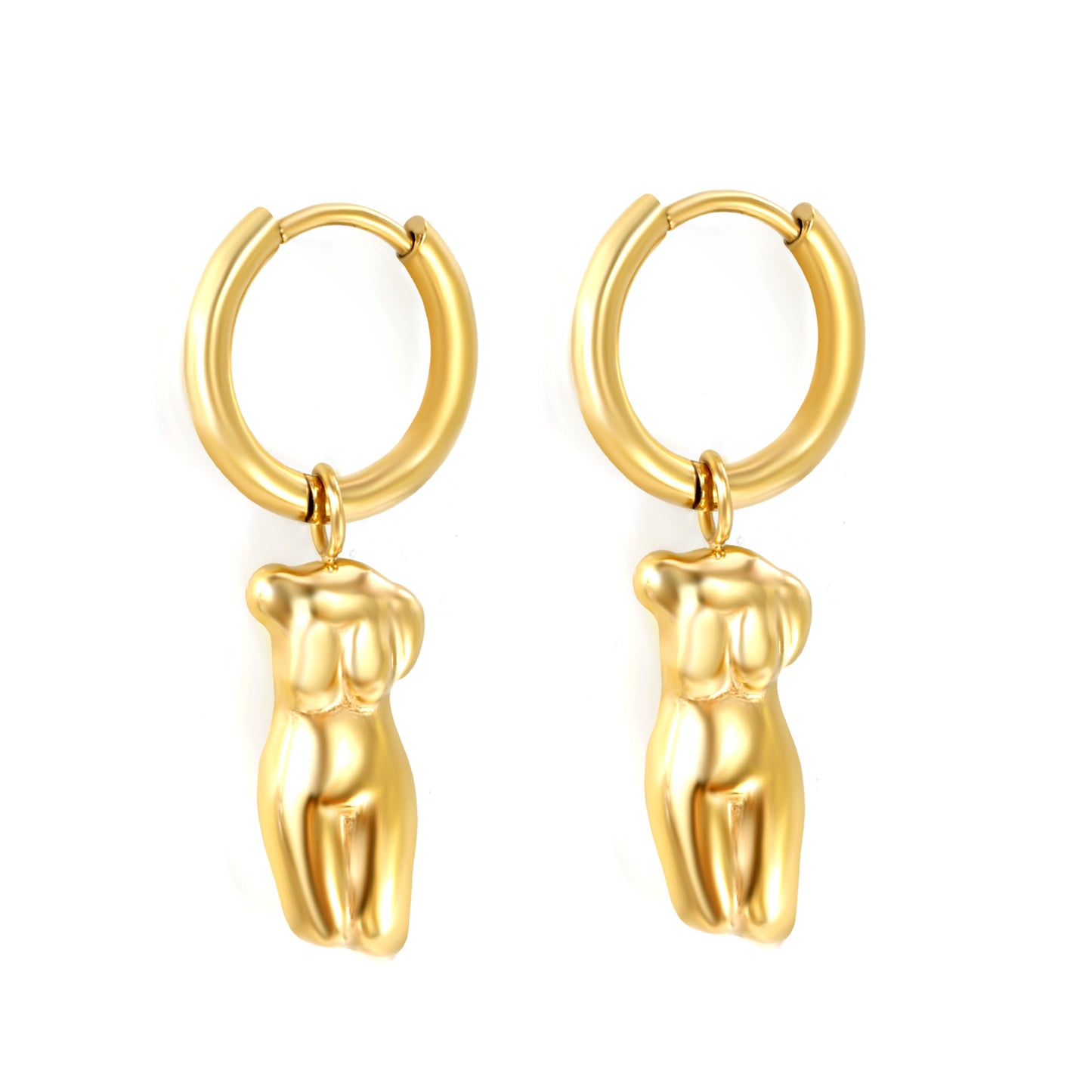 Wholesale 18K Gold Figure Hoop Earrings Unique Style