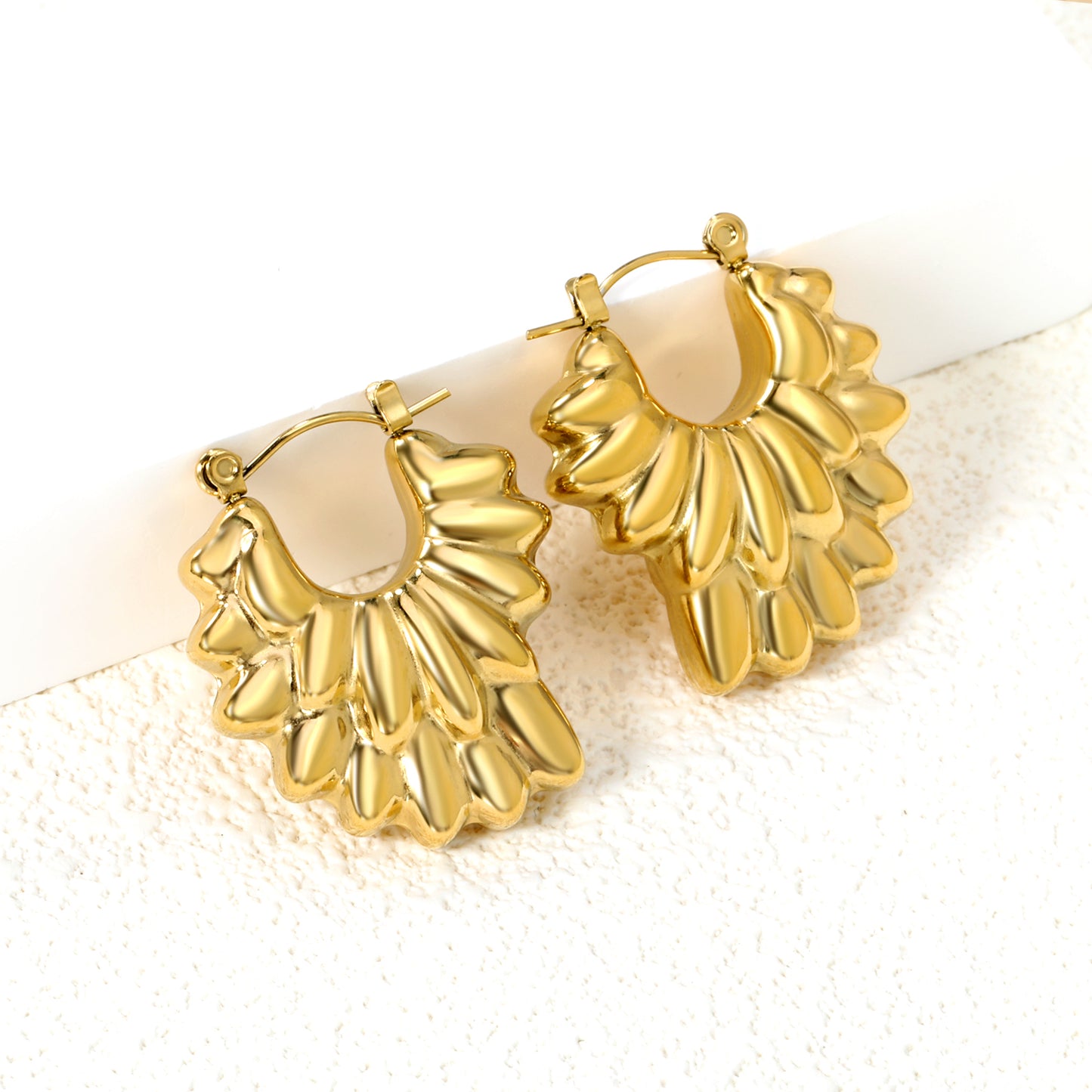 Wholesale Square Gold Earrings with Diamond Embellishments for Jewelry Retailers