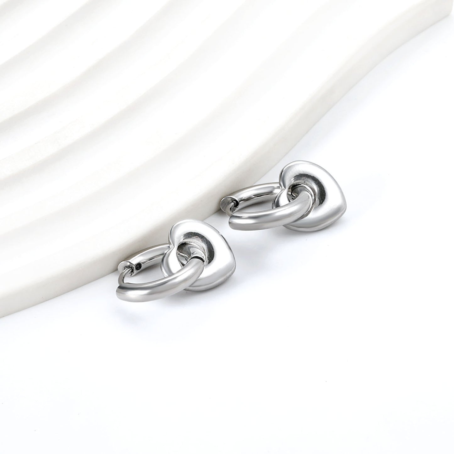 Wholesale 18K Gold Modern Interlocking Hoop Earrings