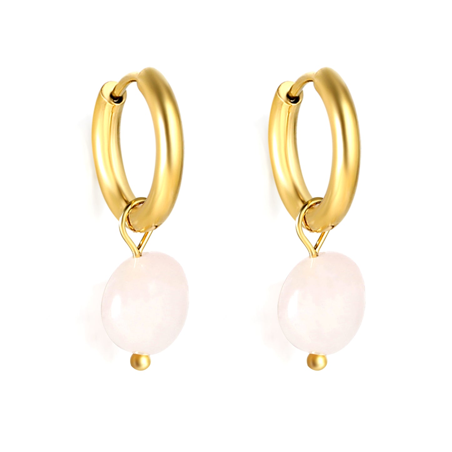 Wholesale Pink drop Hoop Earrings Delicate Style