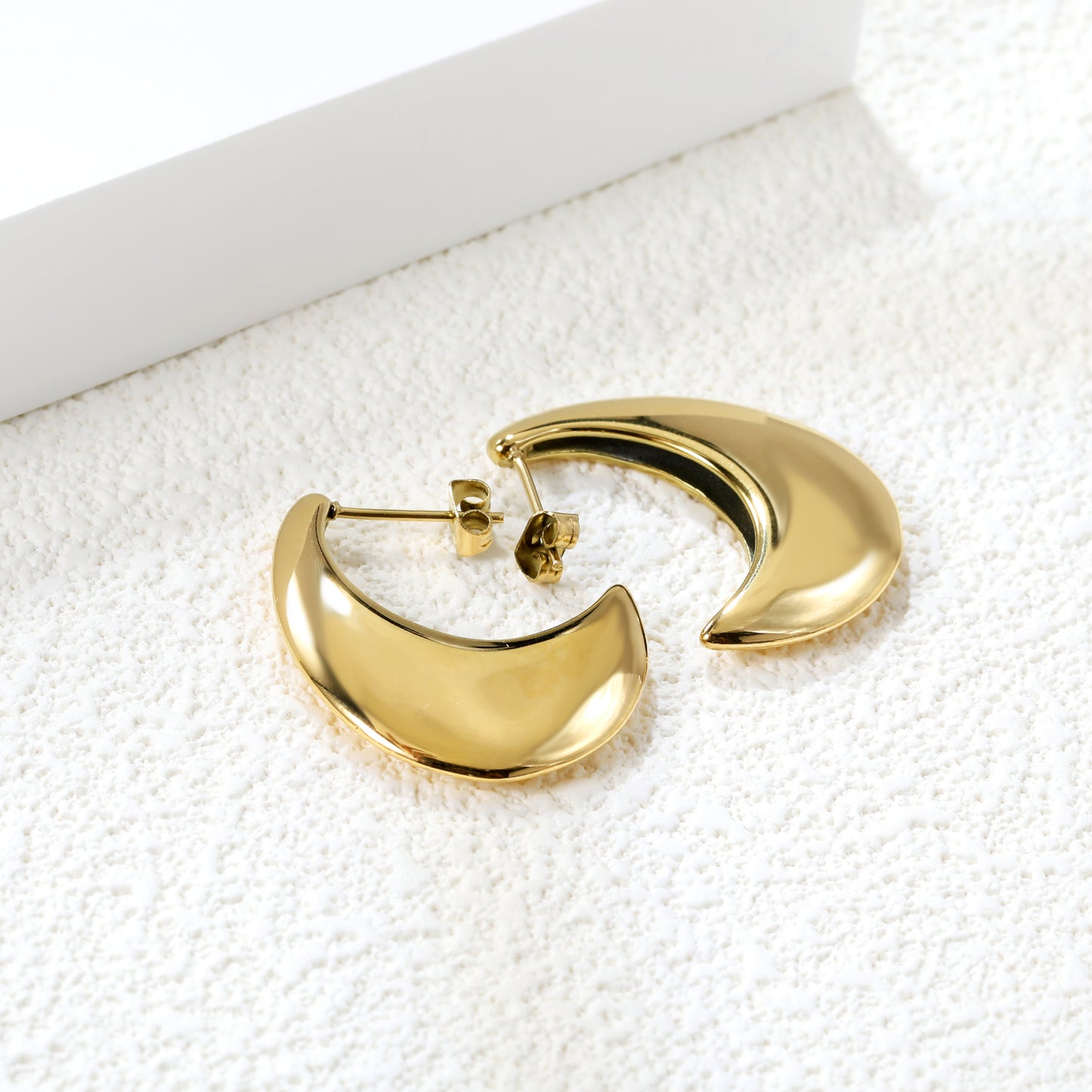 Bulk Moon Shaped Earrings Minimalist Design