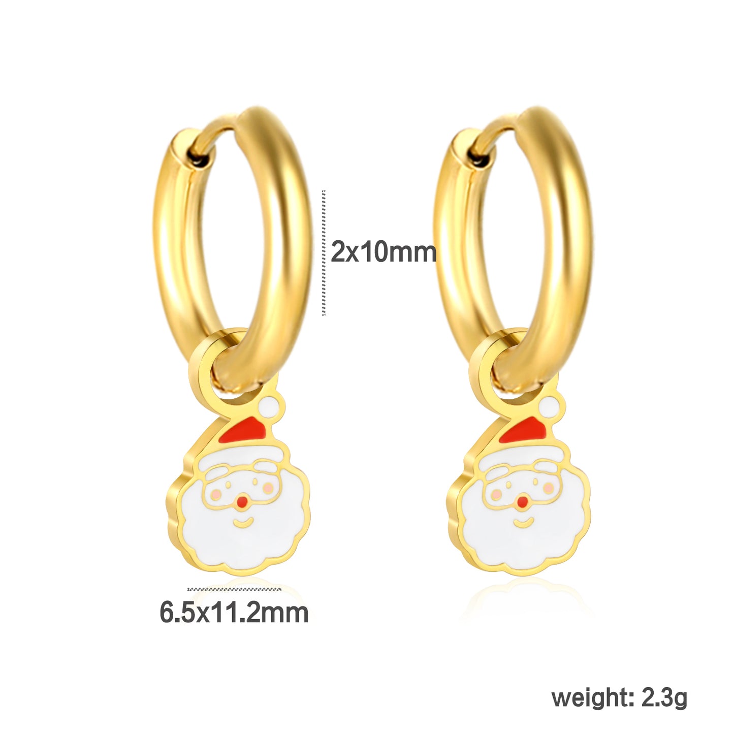 Wholesale Christmas Hoop Earrings Holiday Cheer