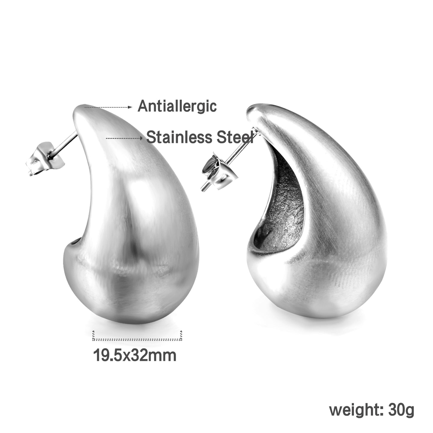 Bulk Teardrop Gold Earrings Streamlined Design