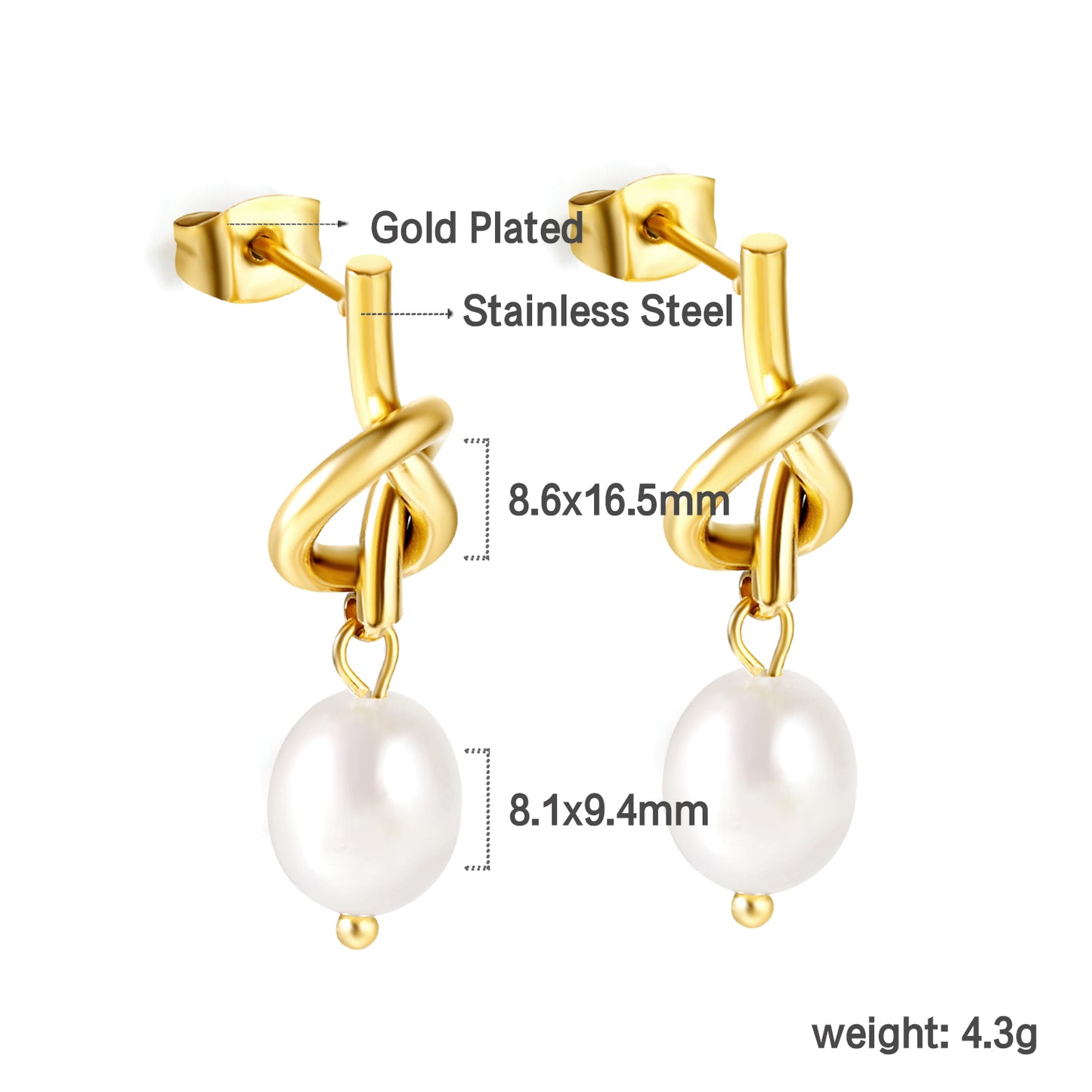 Bulk Striped Large Pearl Hoop Earrings Chic Design