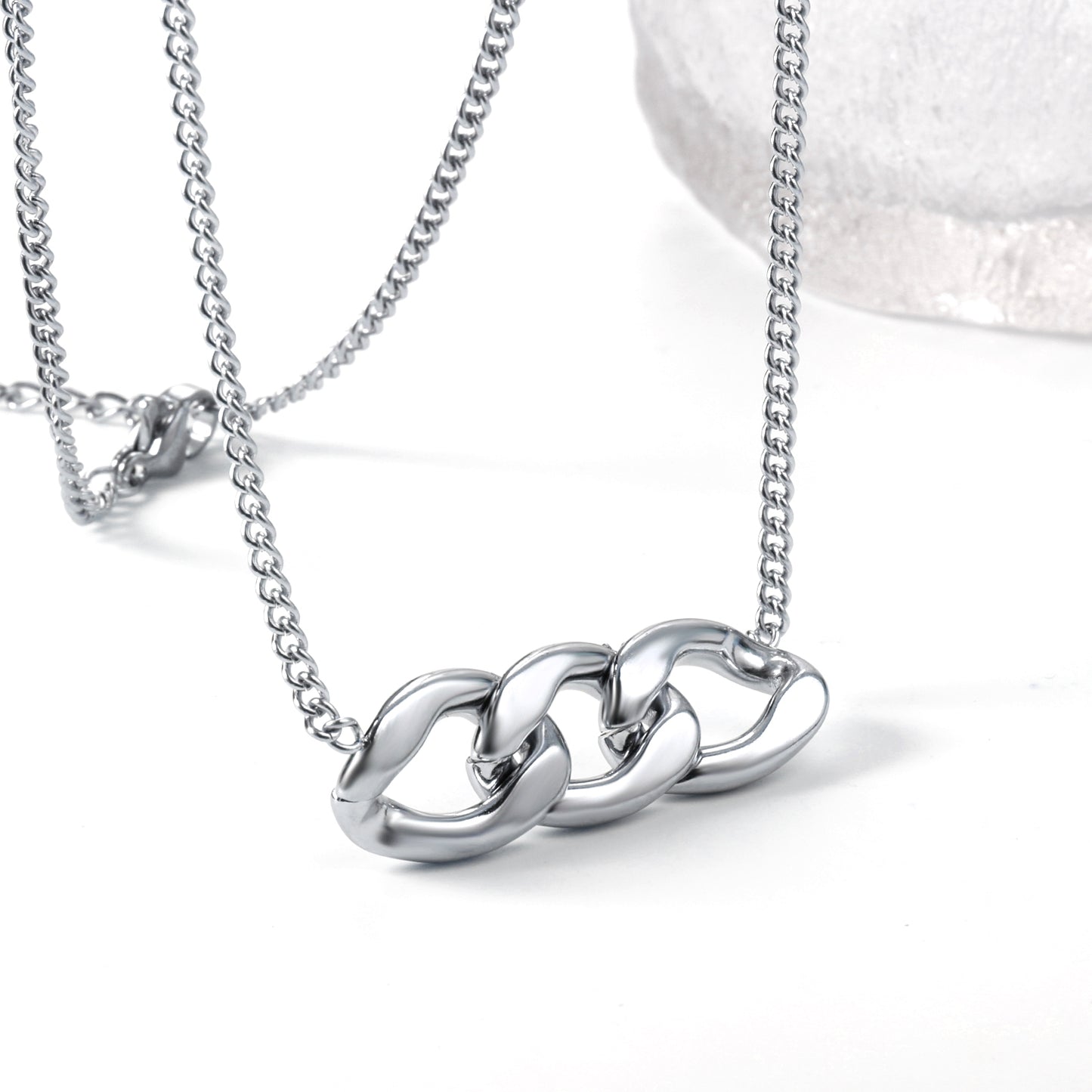 Bulk Stainless Steel Gold Tone Wavy Link Necklace Fluid Fashion