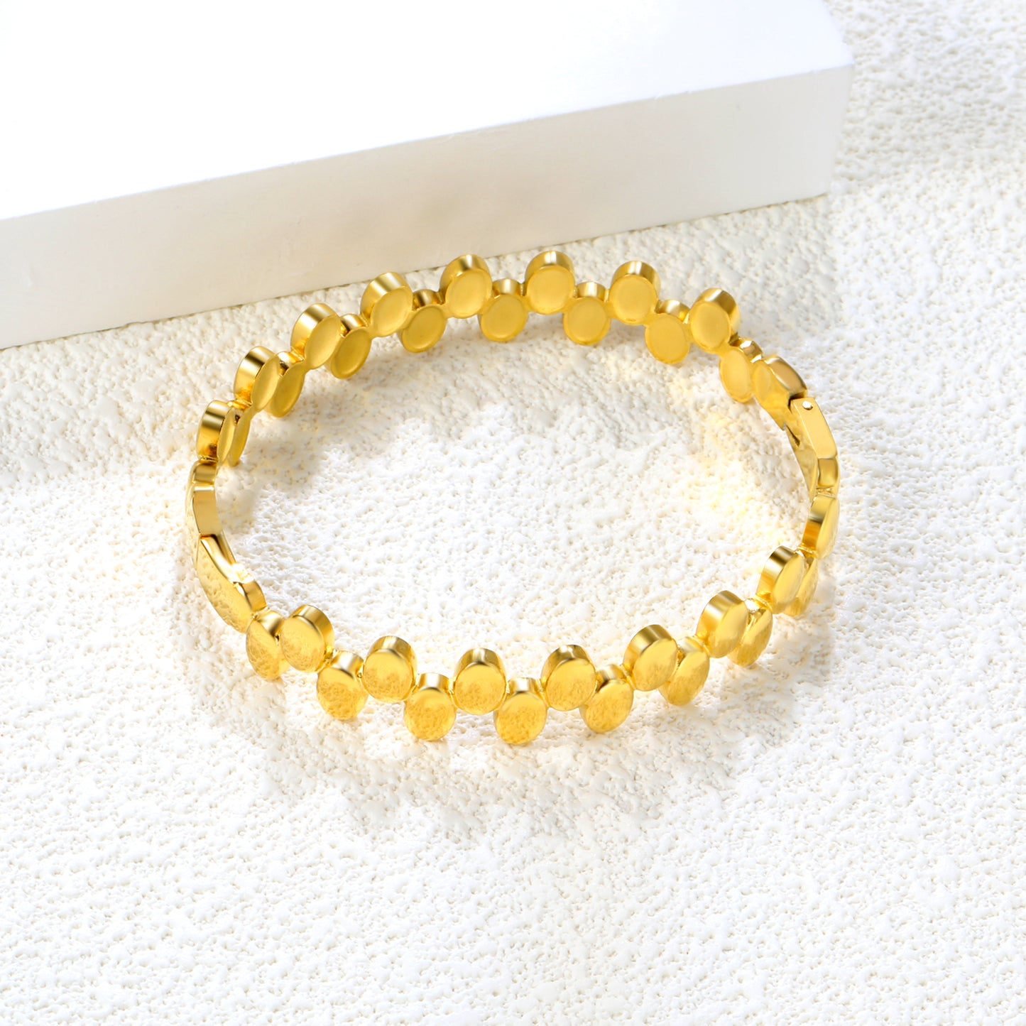 Wholesale Stainless Steel Luxe Thick Wide Bangle Bracelet