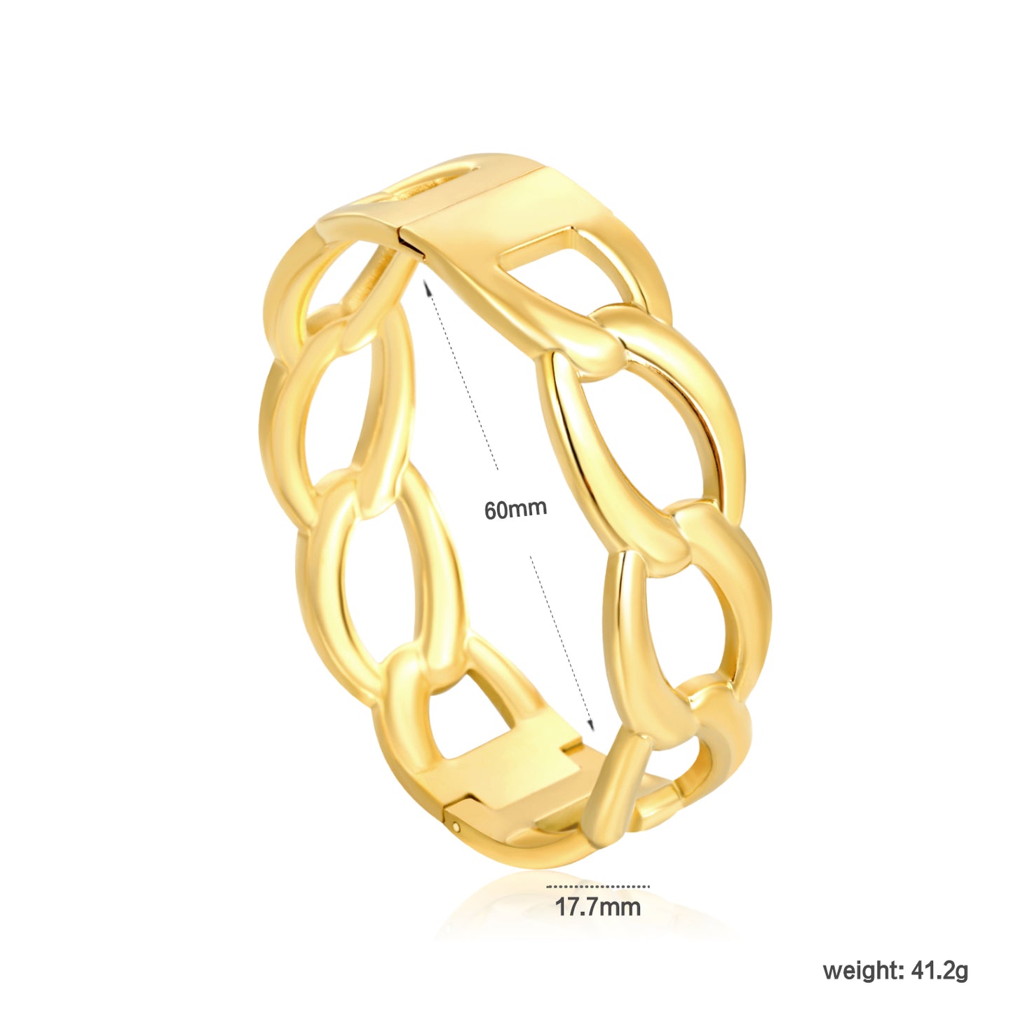 Bulk 18K Gold Plated Bold Wide Bangle Bracelet