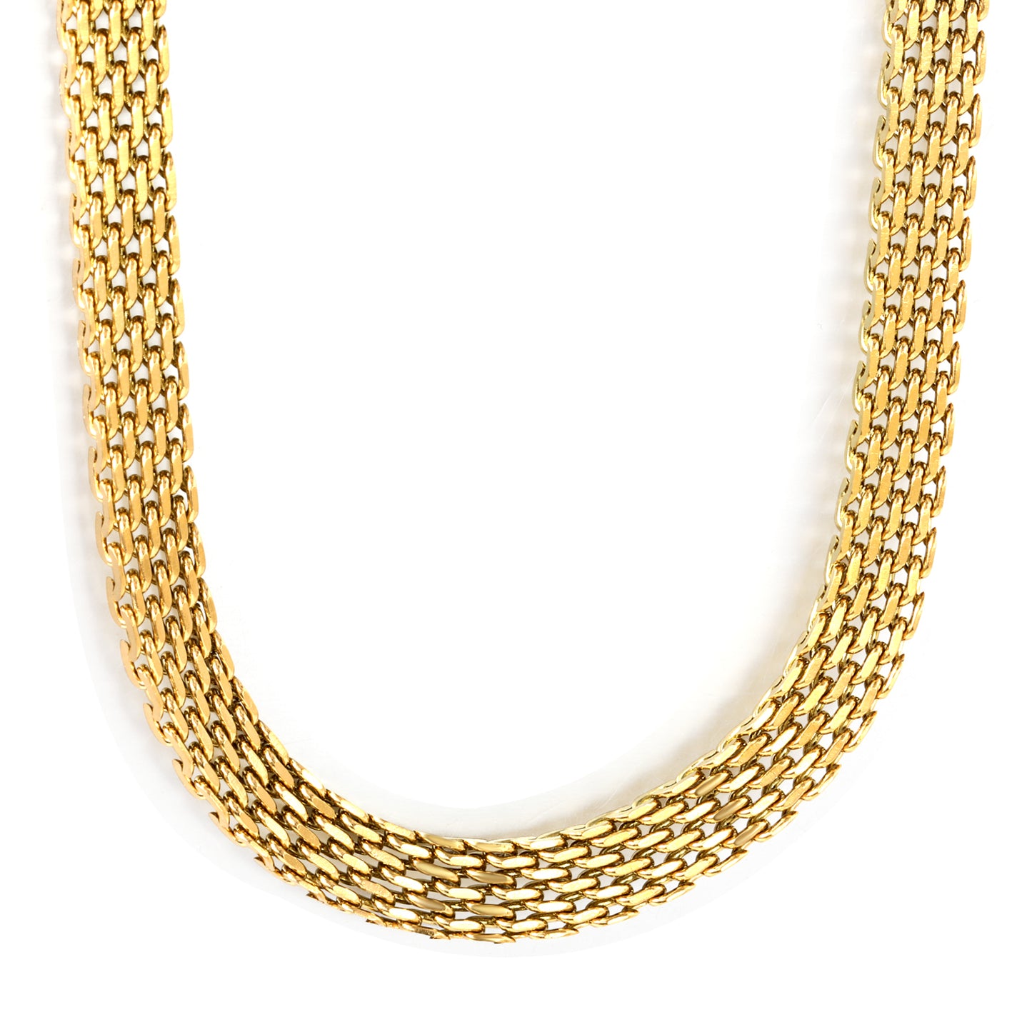 Wholesale Stainless Steel Braided Mesh Matching Chain Necklace