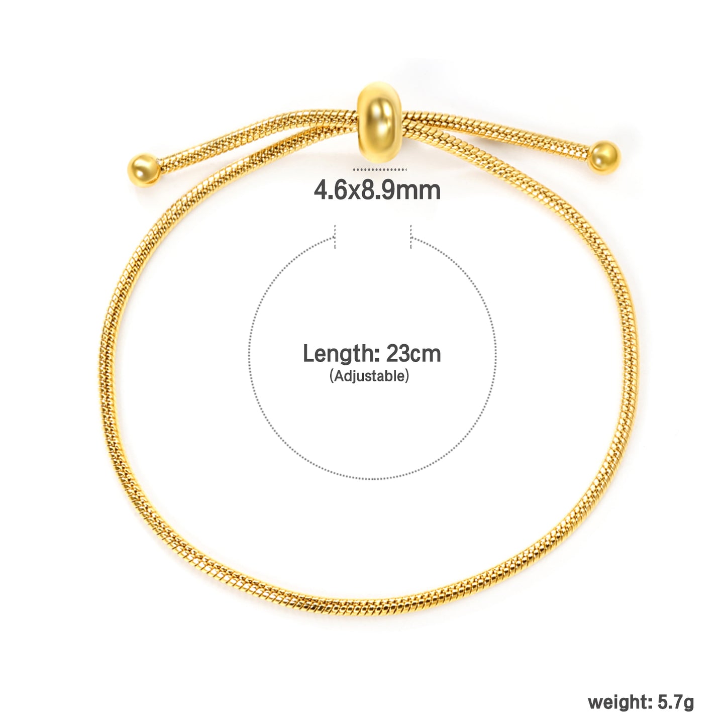 Bulk 18K Gold Plated Modern Hollow Circle Clasp Bracelet