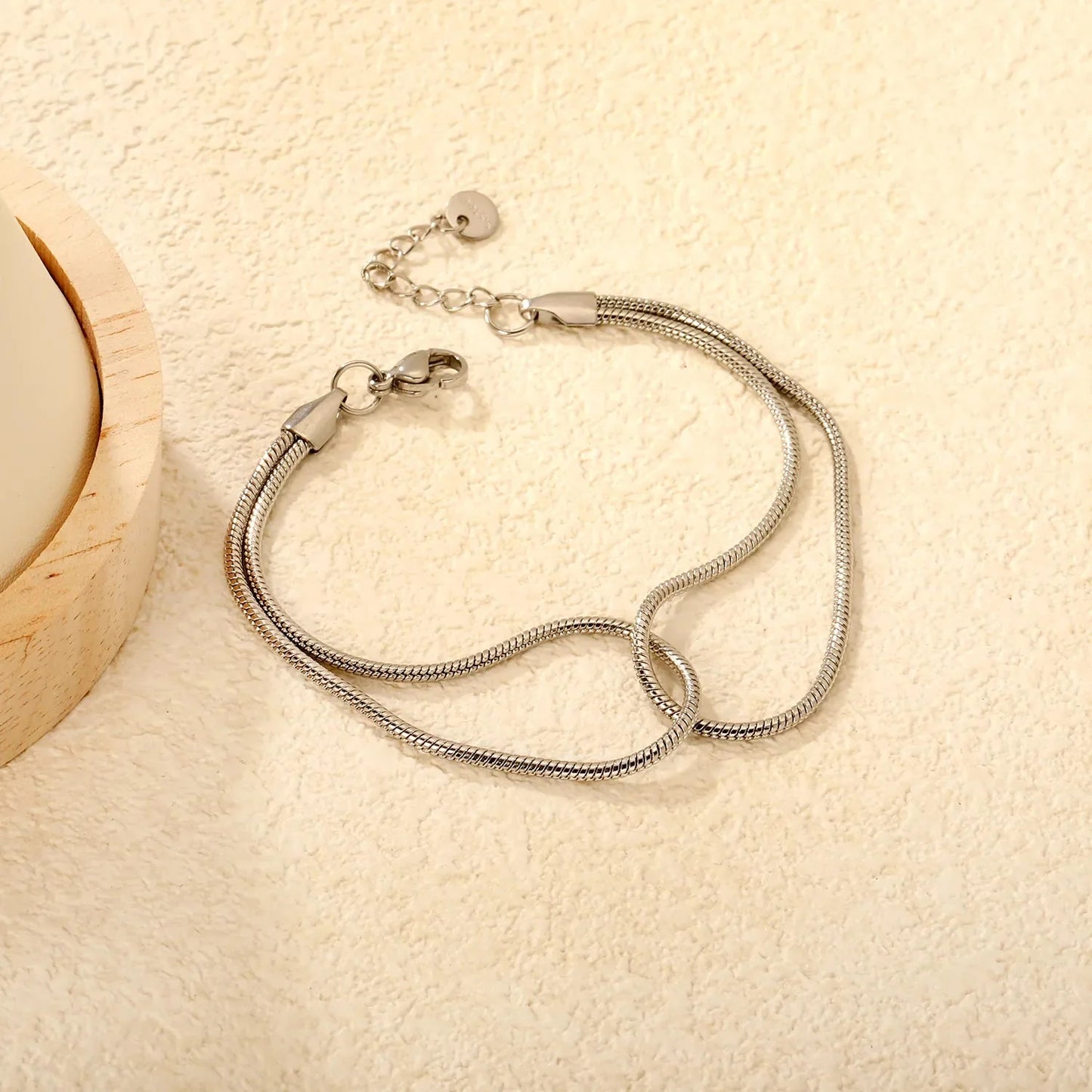 Minimalist 304L Stainless Steel Snake Bracelet | Daily Essentials