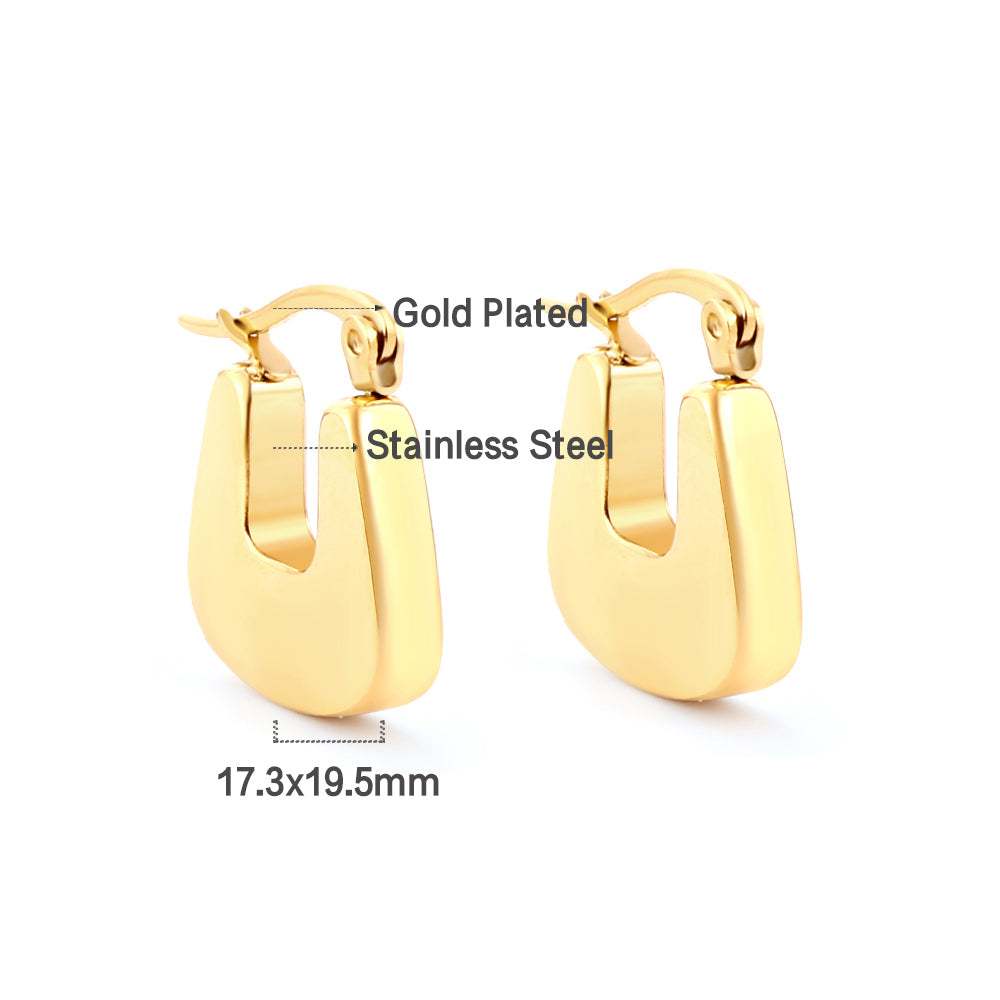 Wholesale U Shaped Hoop Earrings for Fashion Suppliers Simple Stylish