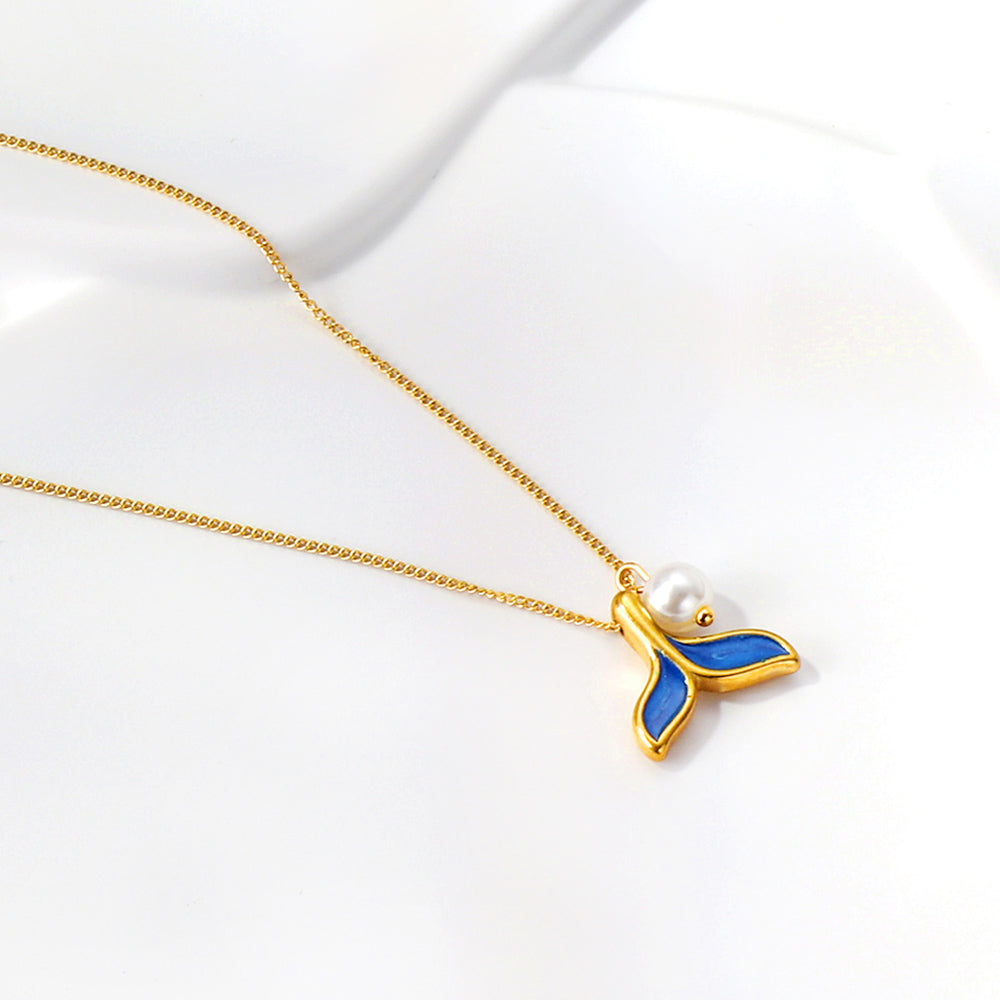 Wholesale Mermaid tail Pearl Necklace Dreamy oceanic Style