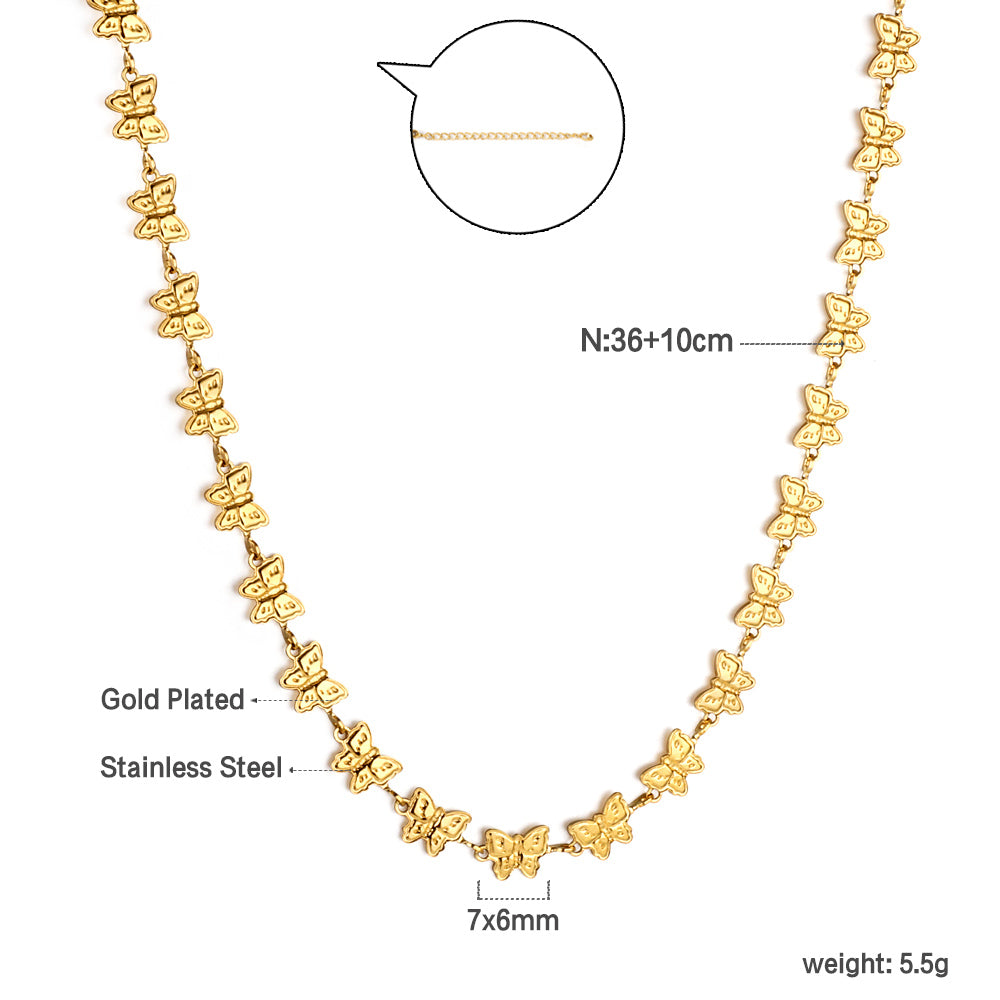 Bulk butterfly shaped Chain Necklace Sweet lovely Style