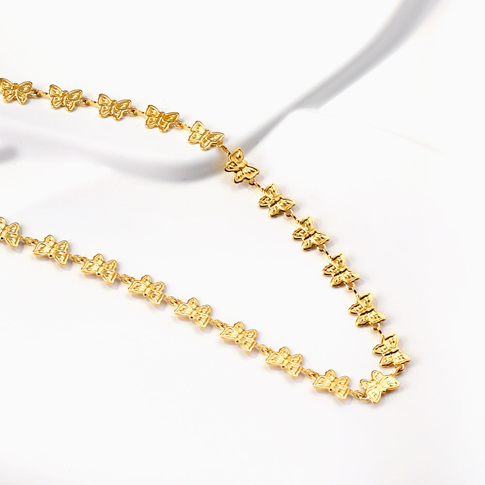 Bulk butterfly shaped Chain Necklace Sweet lovely Style