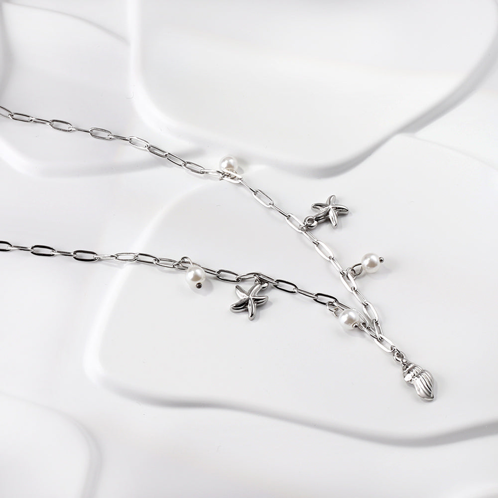 Bulk Stainless Steel Decorative Element Pendant Necklace Dainty Delicate Style