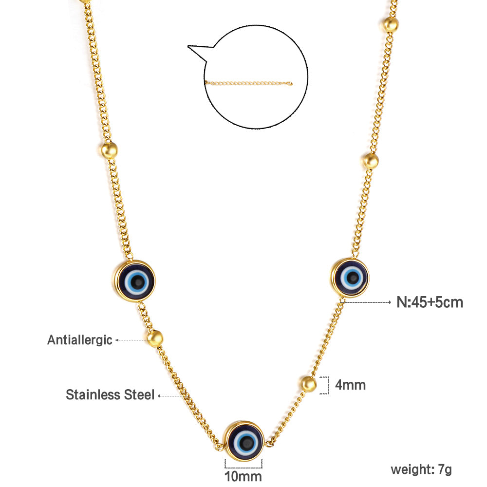 Wholesale Blue eye Decor Necklace Mysterious fashionable Style