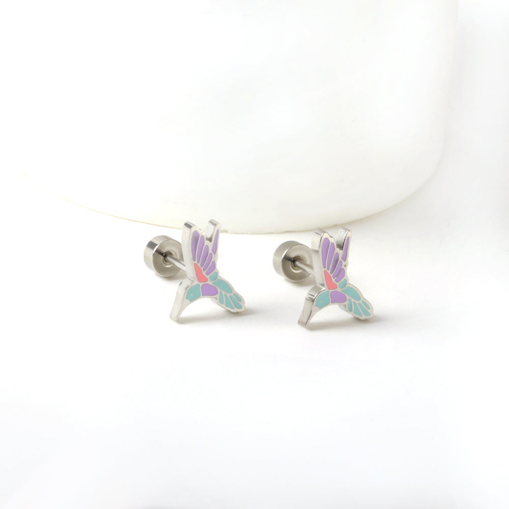 Bulk supply of colorful butterfly earrings Natural kaleidoscope