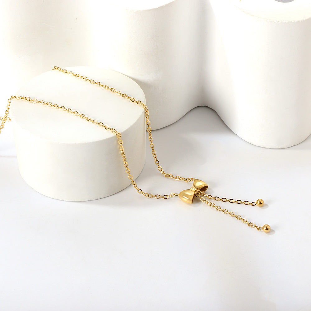Bulk Gold Tone Colorful Square Decor Necklace Vivid Style