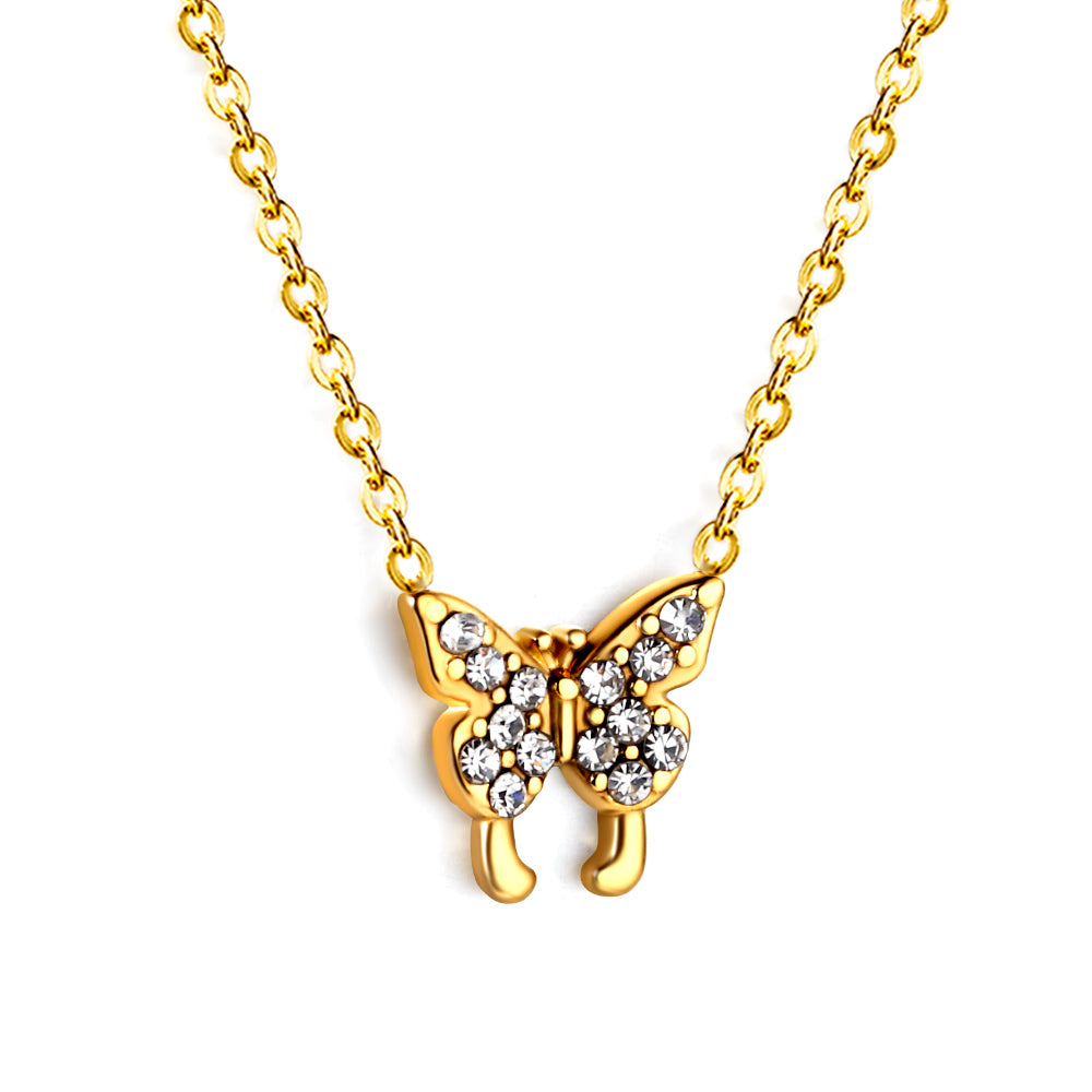 Bulk Butterfly shaped Zircon Necklace Delicate Gorgeous Style