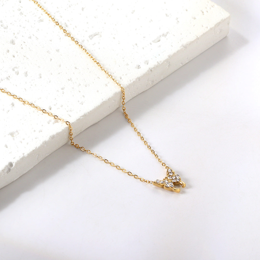 Bulk Butterfly shaped Zircon Necklace Delicate Gorgeous Style
