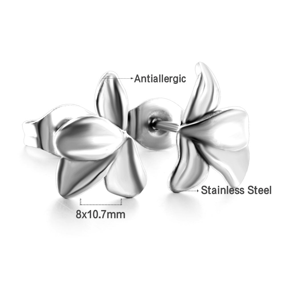 Bulk 18K Gold Flower Studs Elegant Design Hypoallergenic