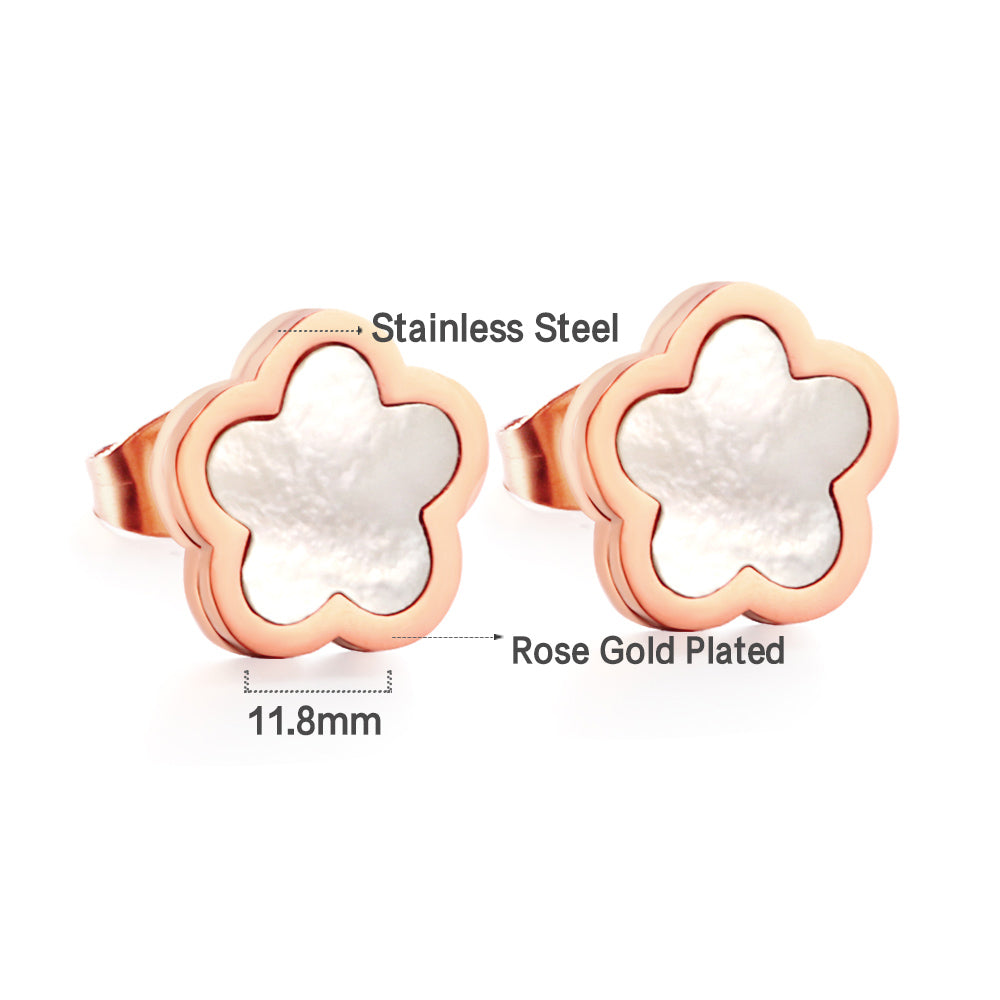 Bulk 18K Gold Flower Studs Multicolor Options